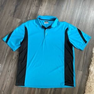 Grand Slam Air Flow Polo, size 2XLT, blue with black, good condition